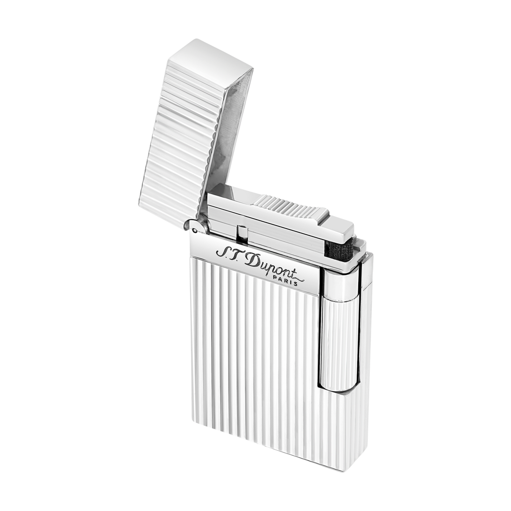 Dupont Line 2 Guilloche Lighter - Silver