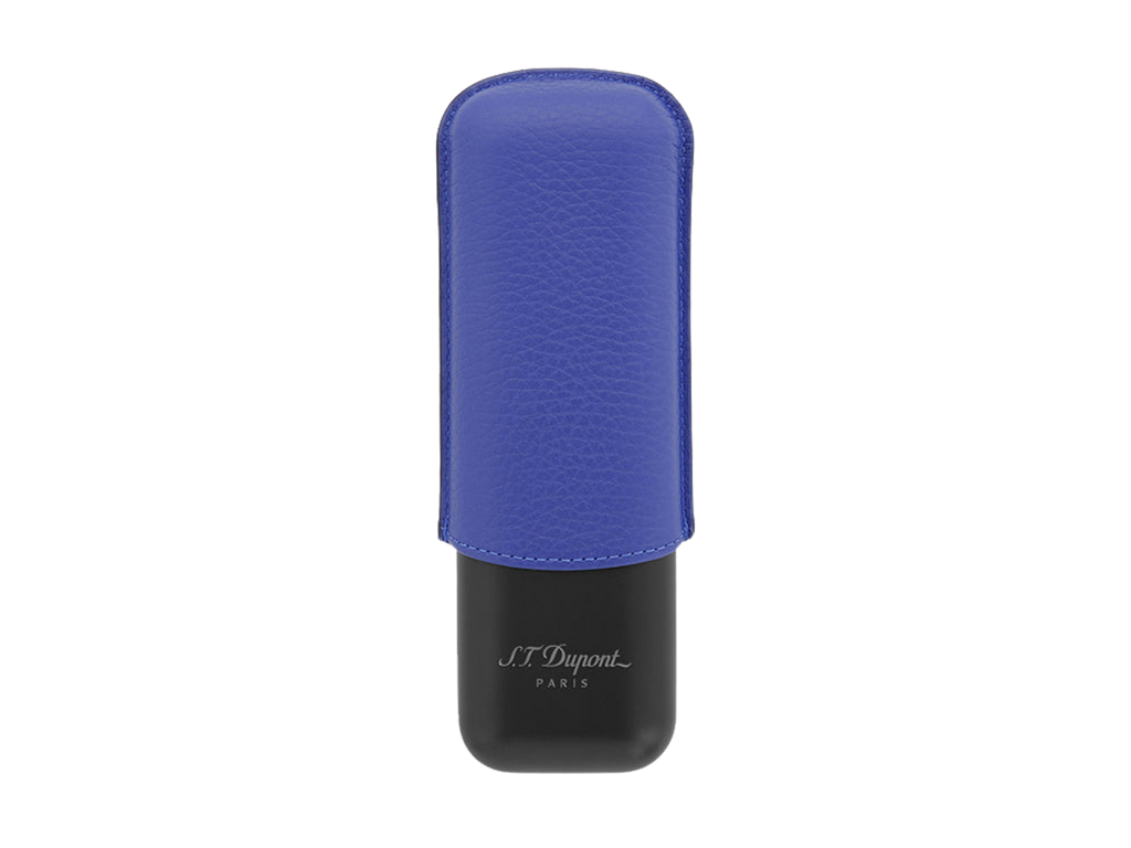 Dupont Leather Cigar Case - Blue