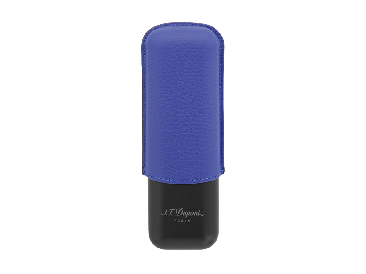 Dupont Leather Cigar Case - Blue