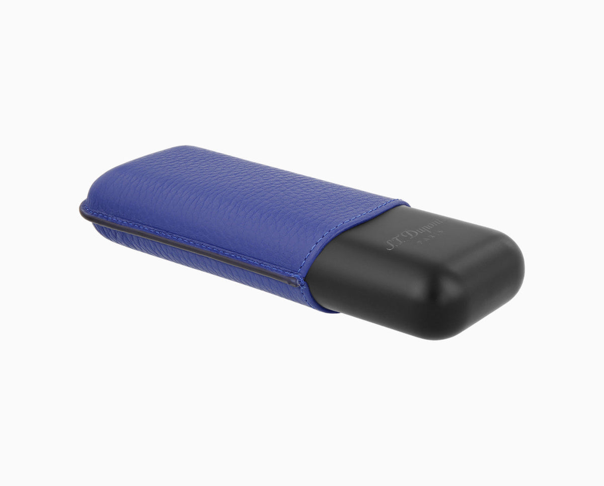Dupont Leather Cigar Case - Blue
