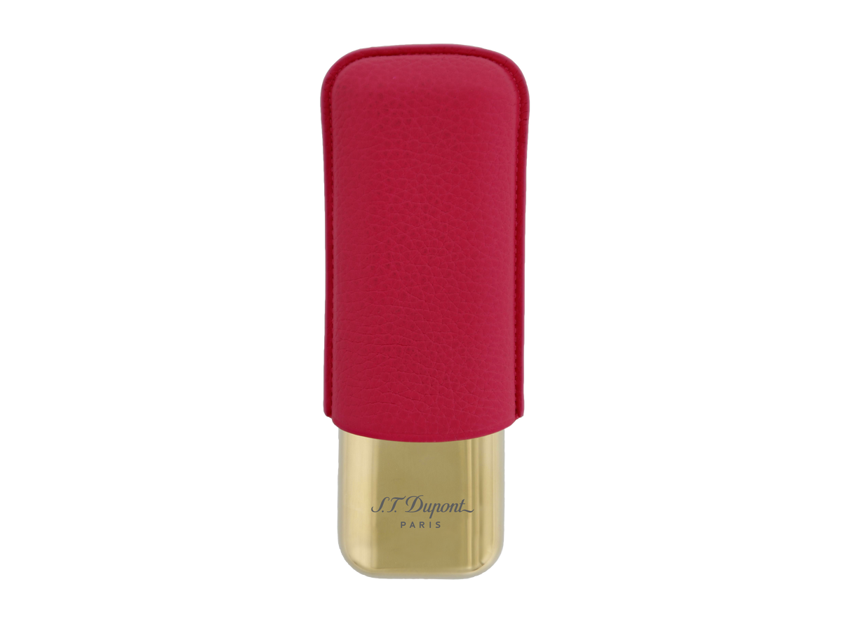 Dupont Leather Cigar Case - Pink