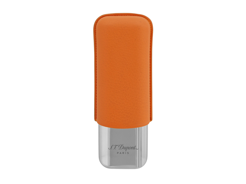 Dupont Leather Cigar Case - Orange