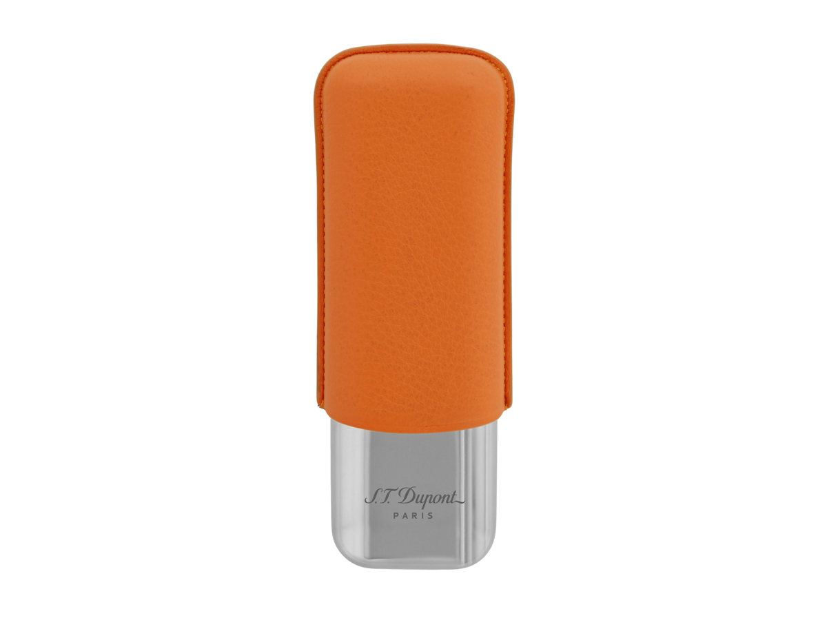 Dupont Leather Cigar Case - Orange