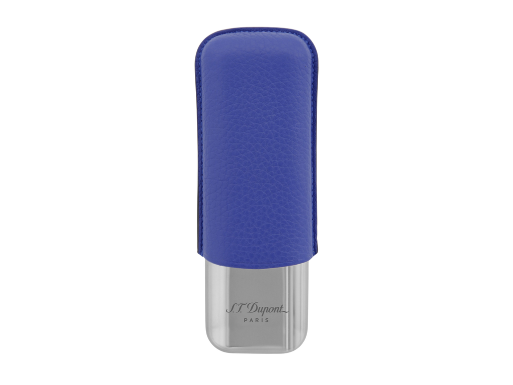 Dupont Leather Cigar Case - Blue