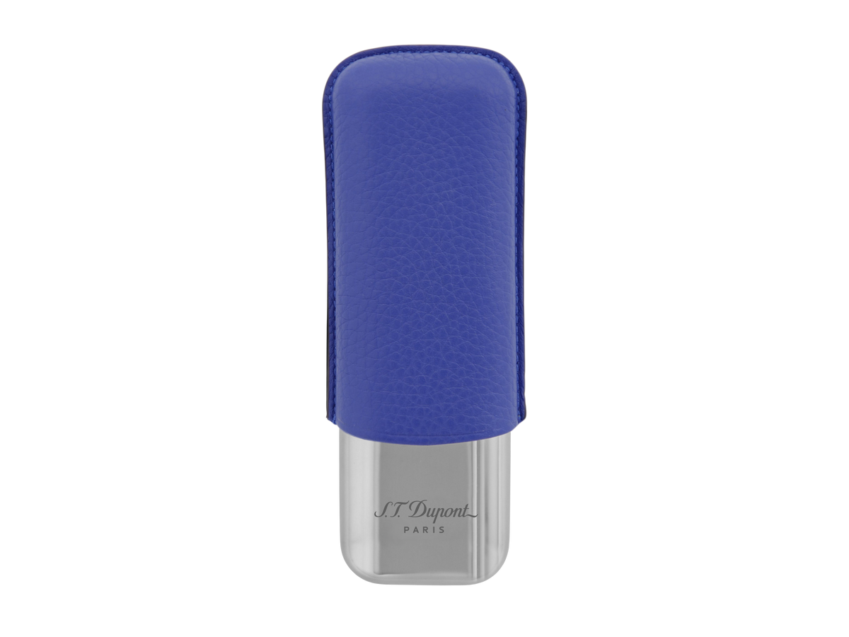 Dupont Leather Cigar Case - Blue