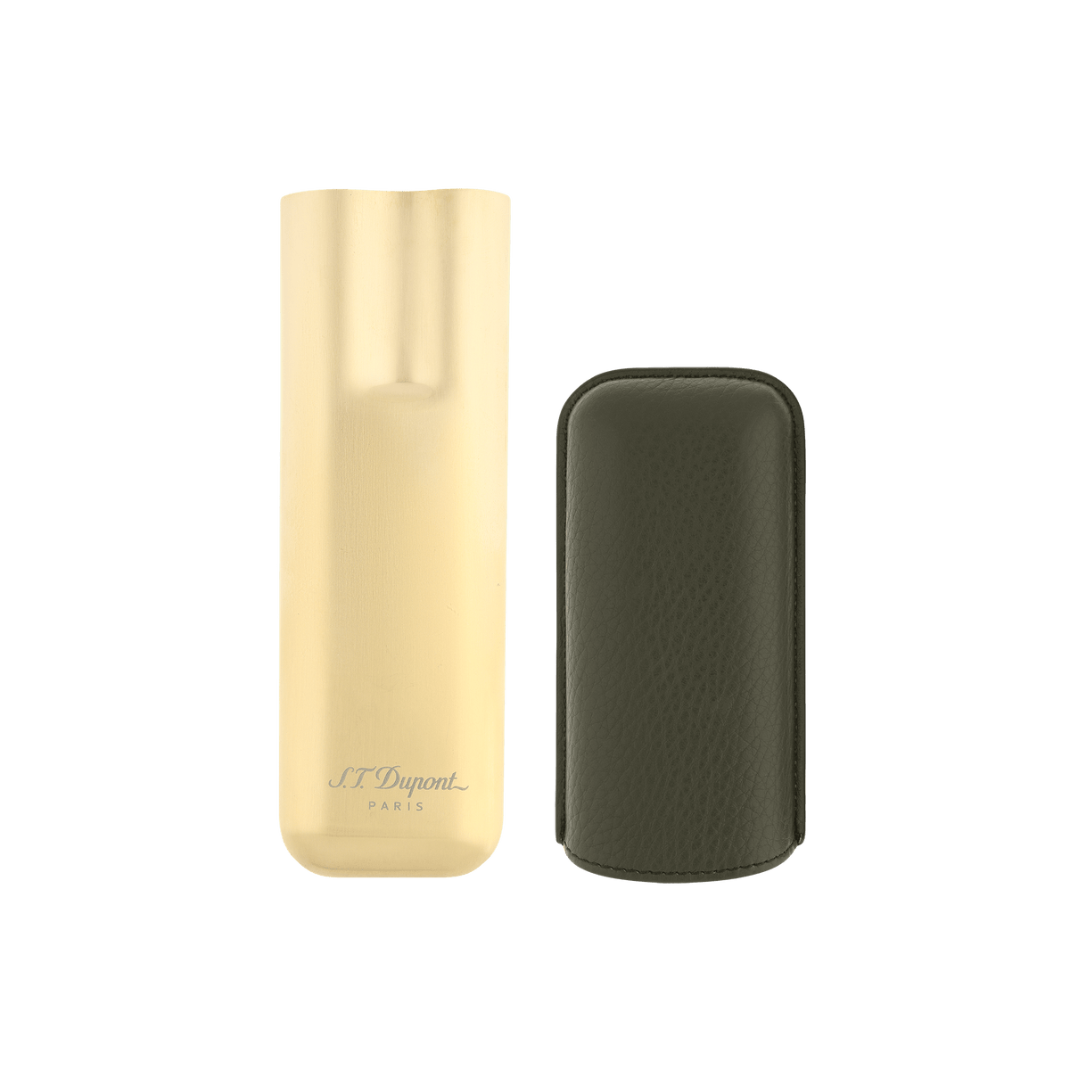 Dupont Leather Cigar Case - Khaki