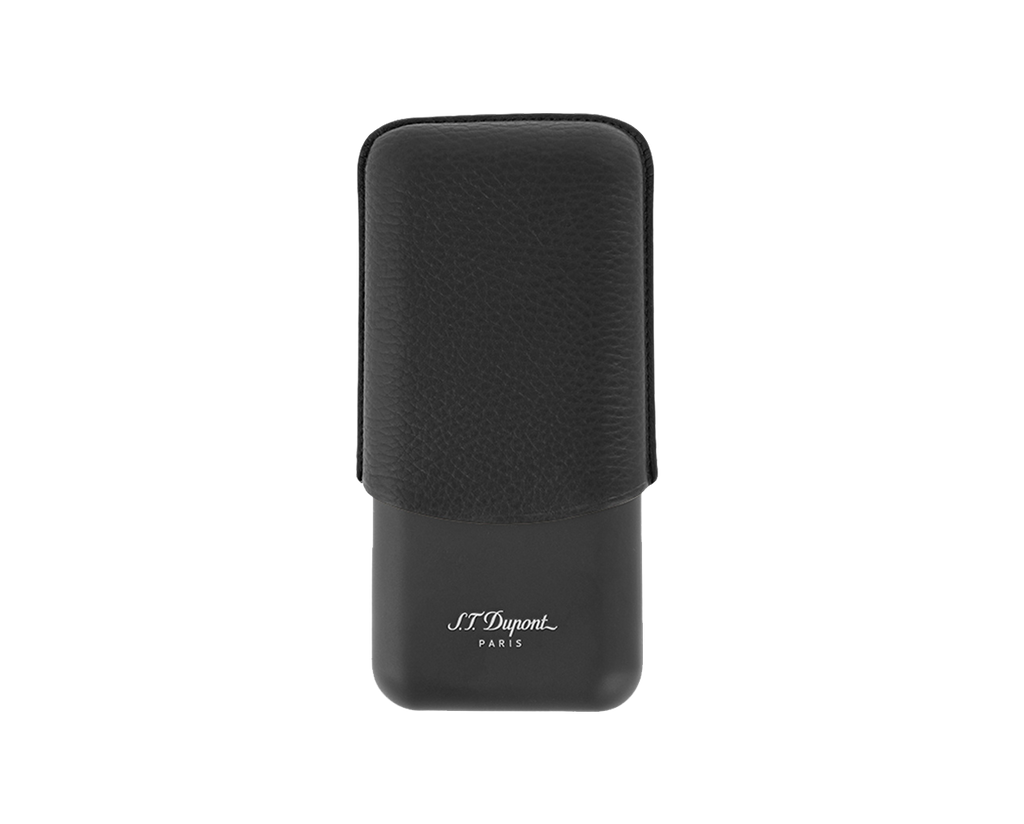 Dupont Leather Cigar Case - Black