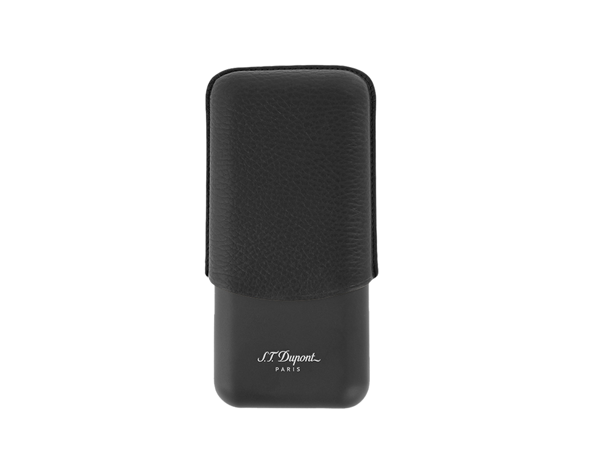 Dupont Leather Cigar Case - Black