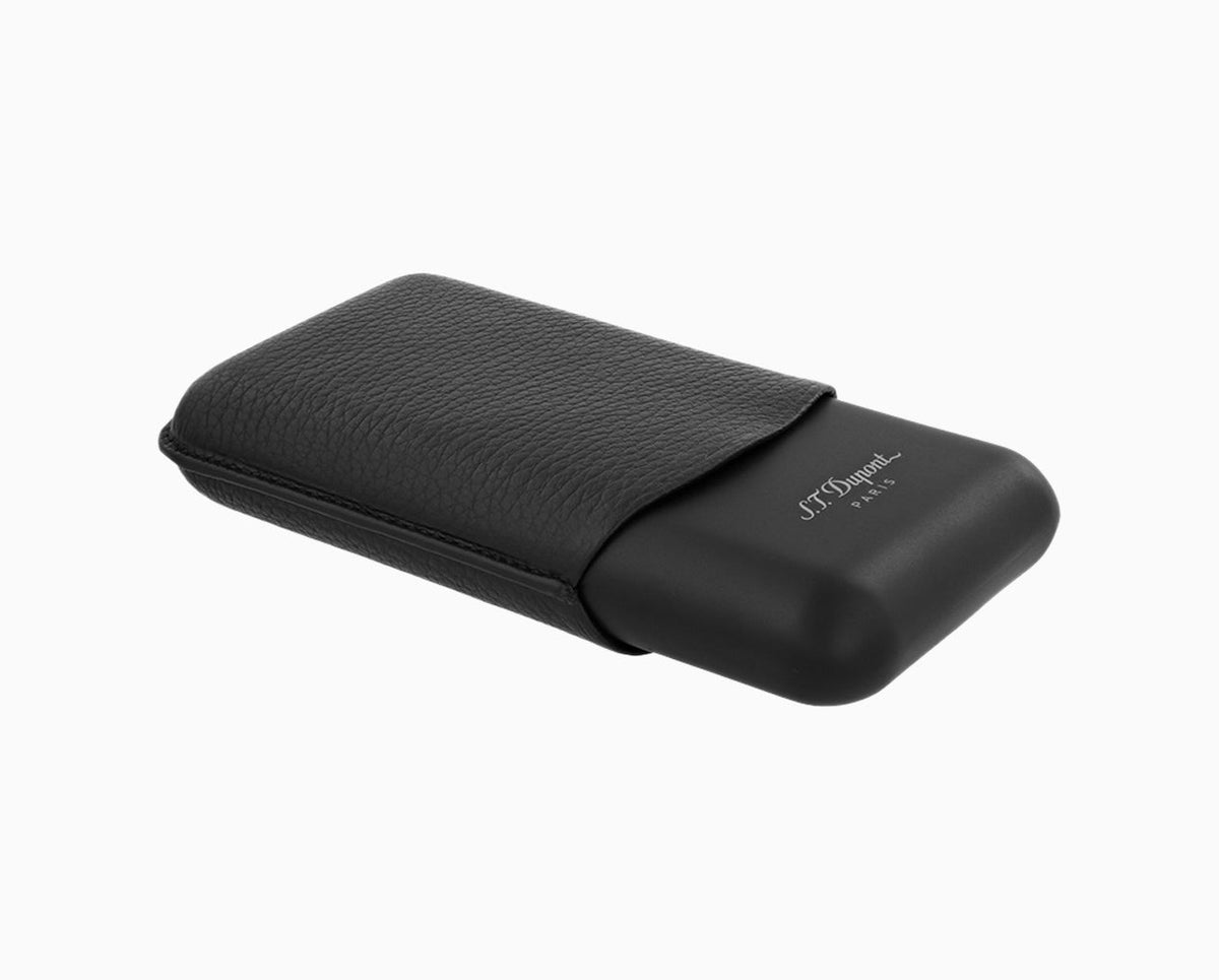 Dupont Leather Cigar Case - Black