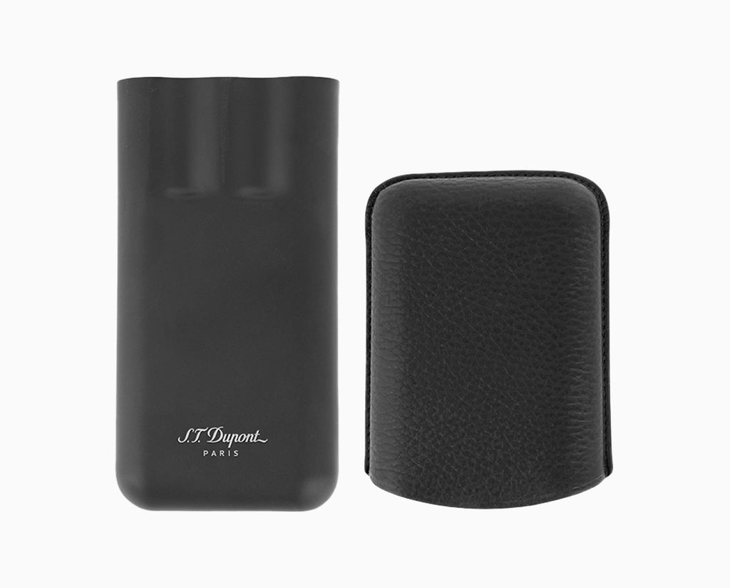 Dupont Leather Cigar Case - Black