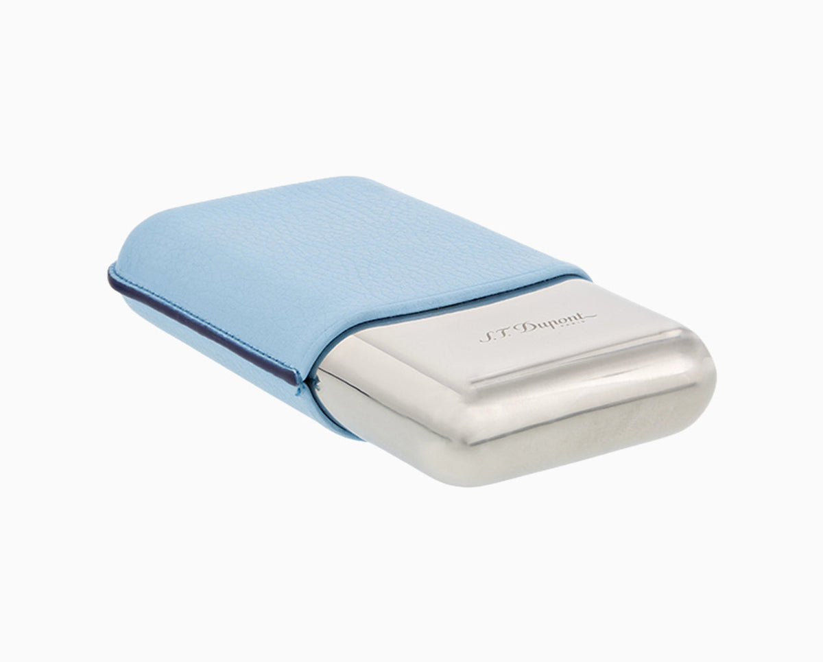 Dupont Leather Cigar Case - Turquoise