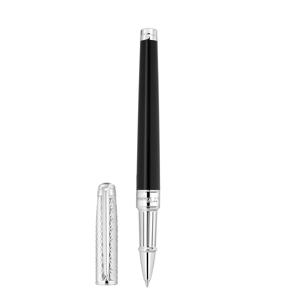 Dupont Line D Eternity Medium Black/Palladium Fire X Rollerball Pen
