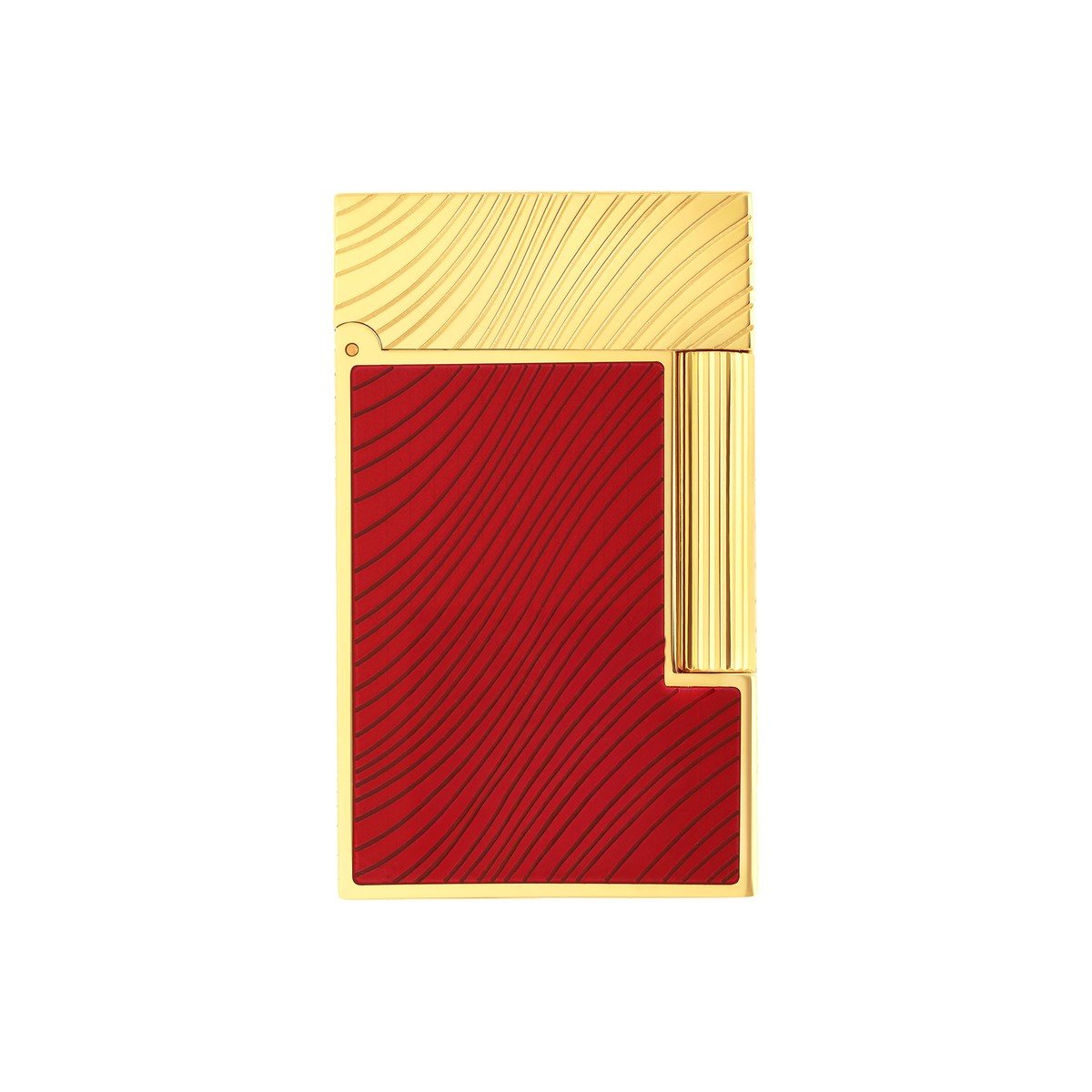 Dupont Line 2 Horse mane guilloche Lighter - Red