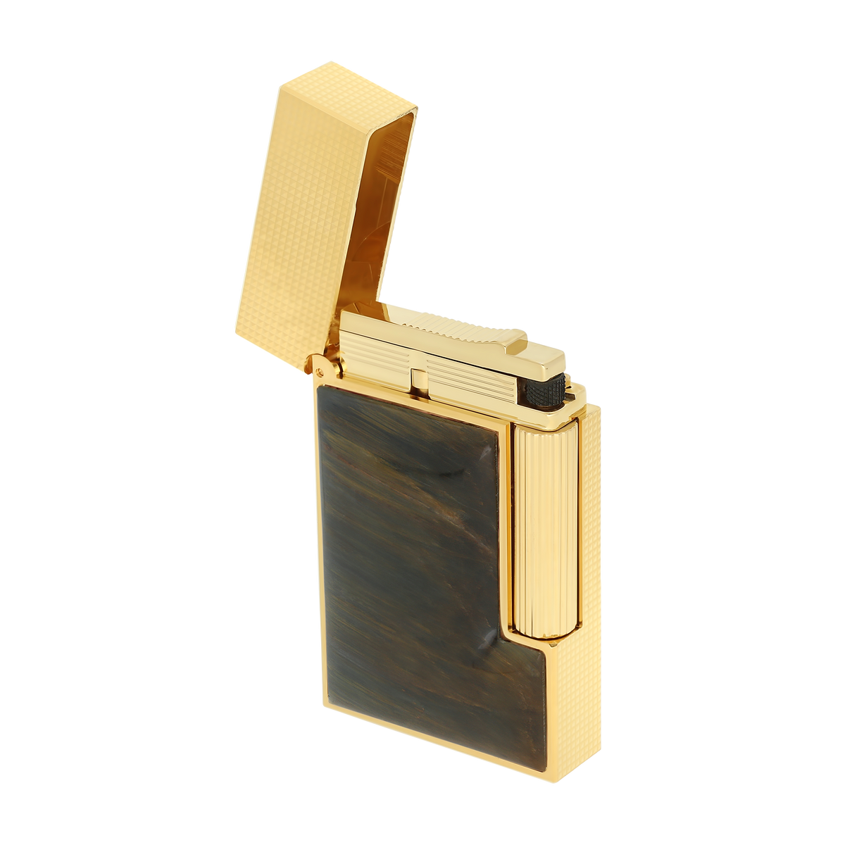 Dupont Line 2 Stone of fortune Quartz Falcon's Eye Lighter